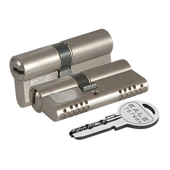 Цилиндровый механизм Kale kilit (Кале килит) 164 OBS SNE/90 (35+10+45) mm никель 5 кл.