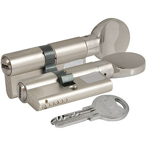 Цилиндровый механизм Kale kilit (Кале килит) с вертушкой 164 SM/70 (30+10+30) mm упк.БЛИСТЕР никель 5 кл.