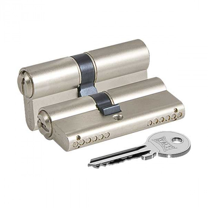 Цилиндровый механизм Kale kilit (Кале килит) 164 GN/80 (30+10+40) mm упк.БЛИСТЕР никель 5 кл.