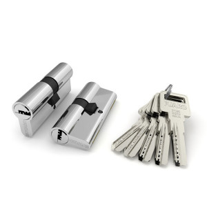 Цилиндровый механизм Fuaro (Фуаро) R600/60 mm (25+10+25) CP хром 5 кл. Цилиндровый механизм Fuaro (Фуаро) R600/60 mm (25+10+25) CP хром 5 кл.