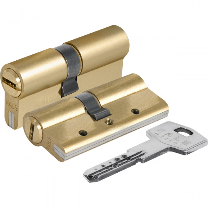 Цилиндровый механизм Kale kilit (Кале килит) 164 DBN-E/80 (30+10+40) mm латунь 5 кл.