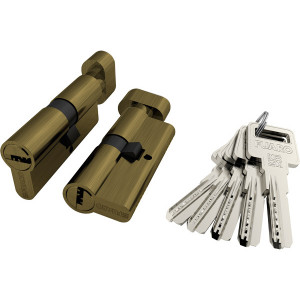 Цилиндровый механизм Fuaro (Фуаро) с вертушкой R602/60 mm (25+10+25) AB бронза 5 кл. Цилиндровый механизм Fuaro (Фуаро) с вертушкой R602/60 mm (25+10+25) AB бронза 5 кл.