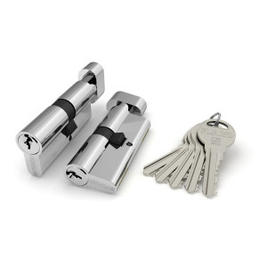 Цилиндровый механизм Fuaro (Фуаро) с вертушкой R302/70 mm (30+10+30) CP хром 5 кл. Цилиндровый механизм Fuaro (Фуаро) с вертушкой R302/70 mm (30+10+30) CP хром 5 кл.