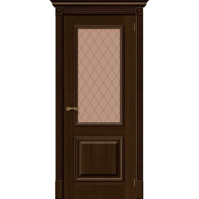 Межкомнатная дверь Вуд Классик-13 Golden Oak Bronze Сrystal