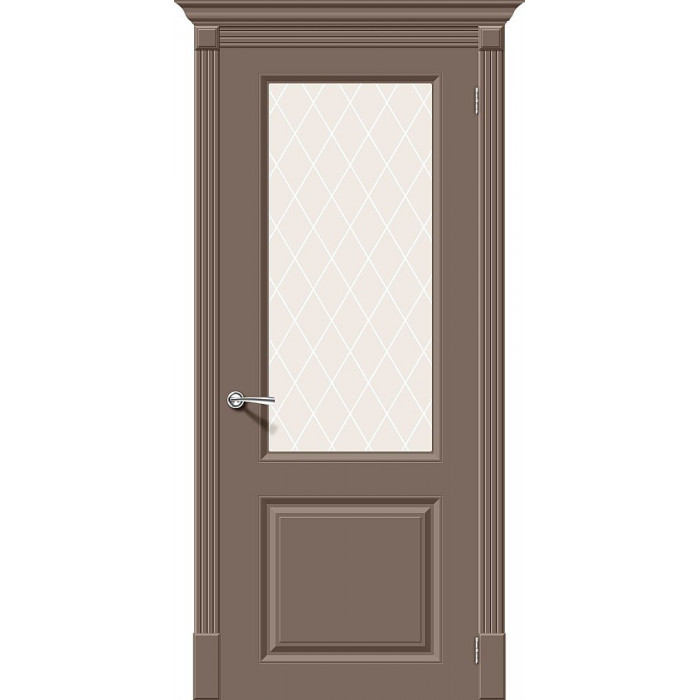 Межкомнатная дверь Скинни-13 Mocca White Сrystal