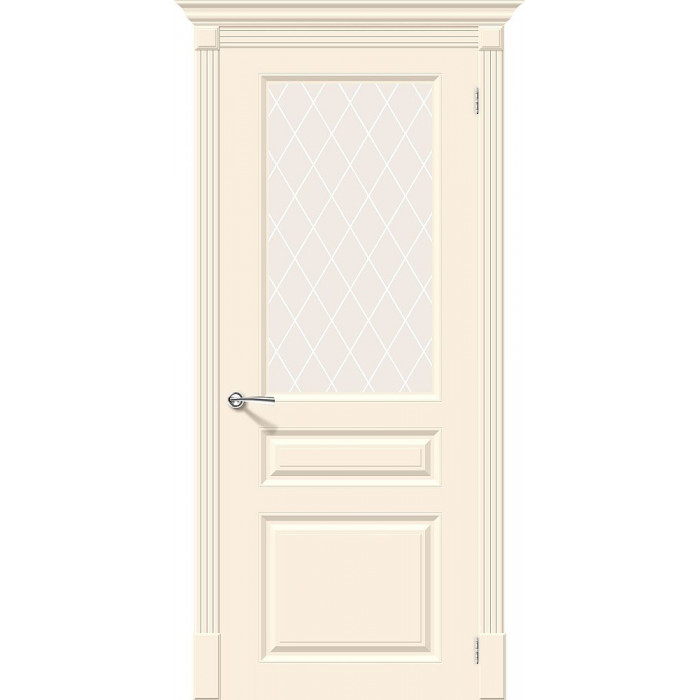 Межкомнатная дверь Скинни-15.1 Cream White Сrystal